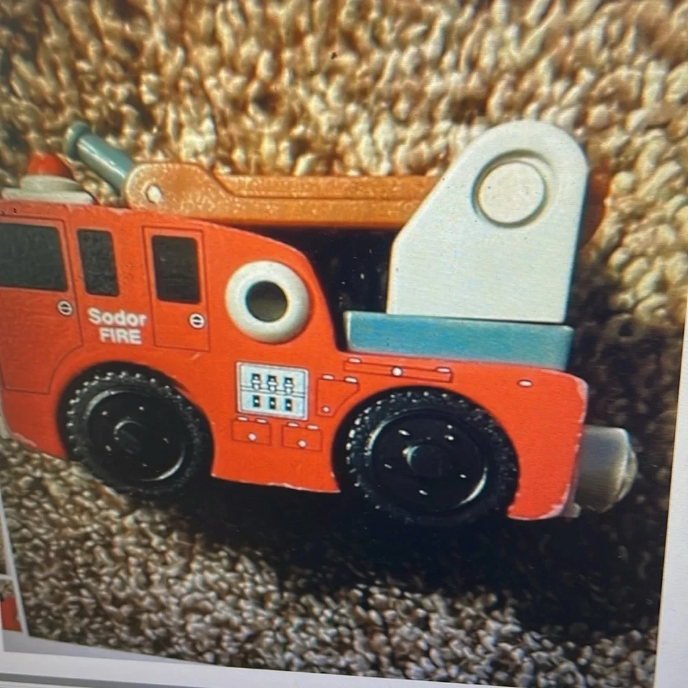 Thomas wooden Railway Hook & Ladder Fire Truck Train
